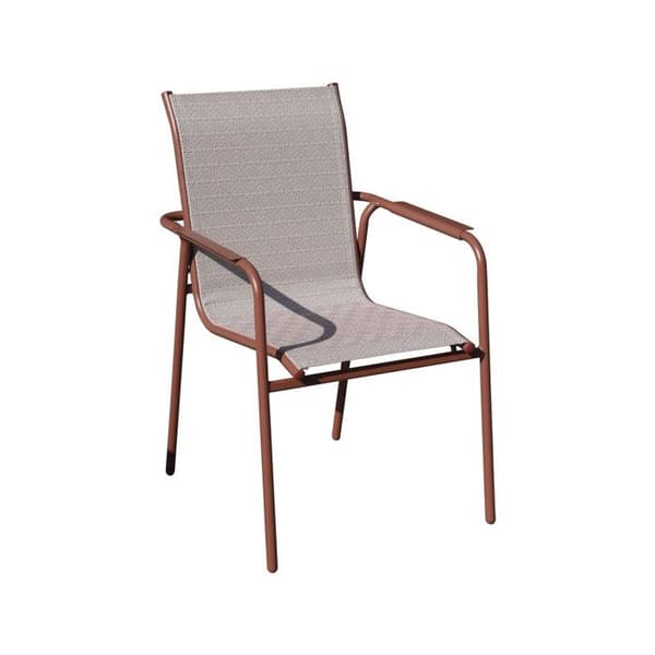 Trädgårdsmöbelset i metall "Malaga" - 6 platser - Terrakotta Terrakotta