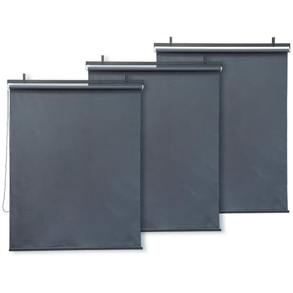 Set med 3 utdragbara pergolastänger - 124 x 225 cm - Antracitgrå Grå