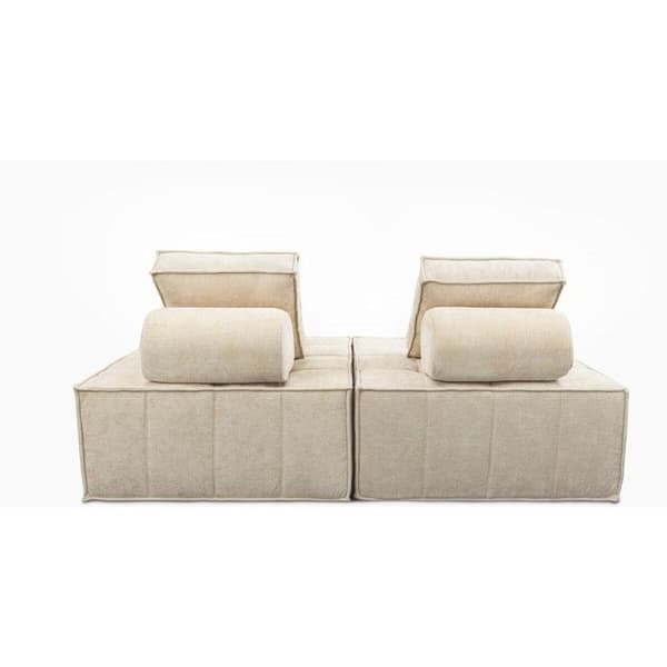 Stoflænestol "Velluto" - 96 x 100 x 89 cm - Beige beige