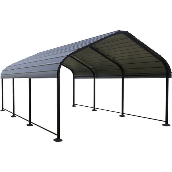 Metallinen autotalli "Phoenix" - 13,5 m² - Harmaa Grå