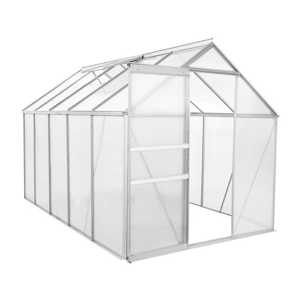 Polycarbonat drivhus 310 x 190 x 195 cm "Basilic" - 5,89 m² - Grå