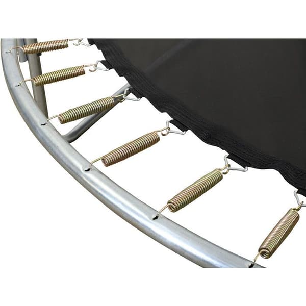Trampolin "Yoopi 2" - Ø 4,25 m - Med nät + stege + skydd + förankringskit Grön.