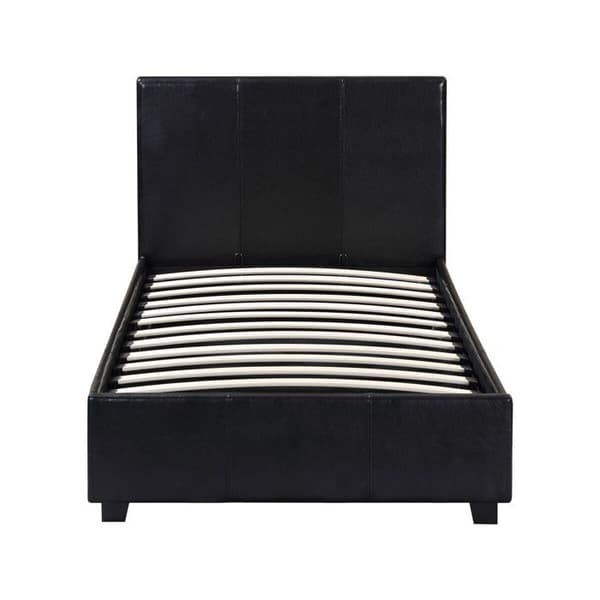 Seng med opbevaring "Carla" - 90 x 190 cm - Sort svart