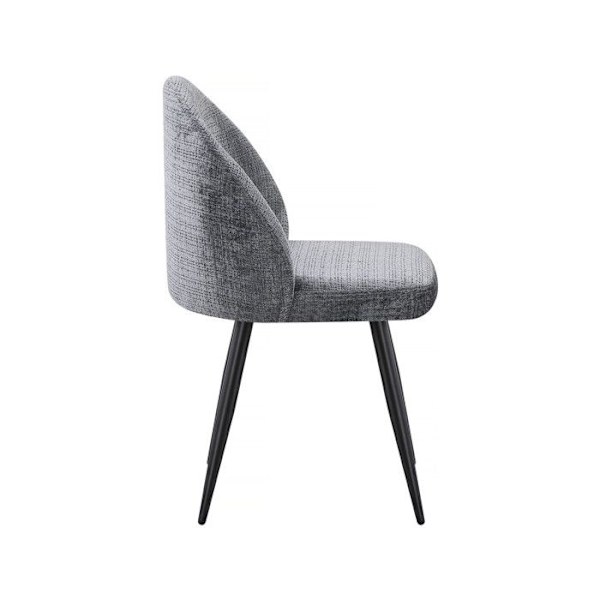 Sæt med 2 stofstole "Samuel" - 53 x 51 x 82 cm - Grå Grå