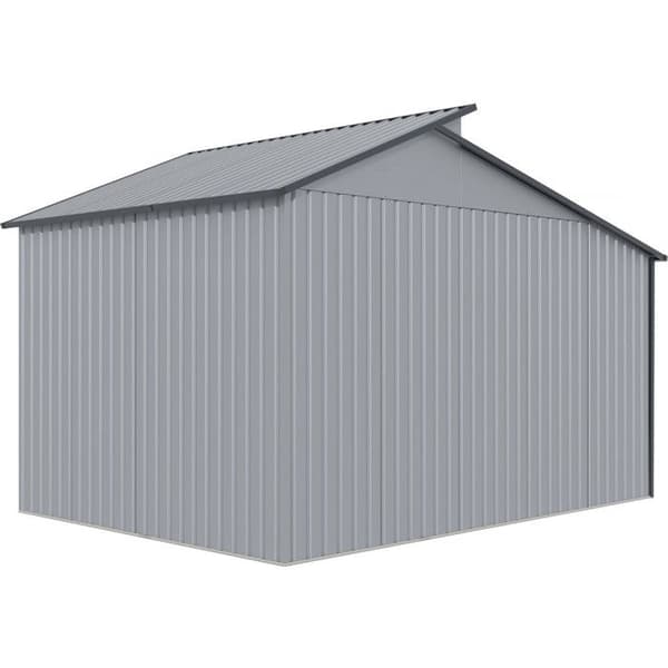 Metallbod med pergola "Madras" - 9,12 m² - 257 x 355 x 237 cm - Grå Grå