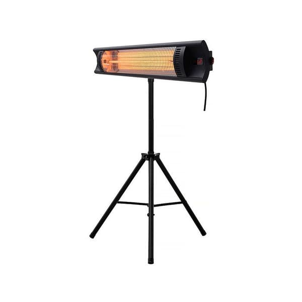 Elektrisk strålevarme i carbonfiber "Bola" - 2000W - Sort Svart