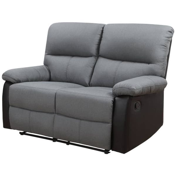 Relax sofa "Lincoln" - 147 x 89 x 103 cm - 2 pladser - Sort / Mørkegrå Svart/Mörkgrå