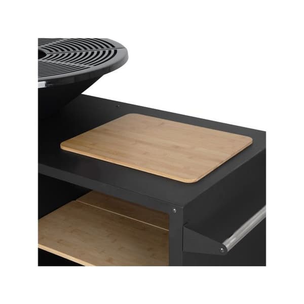 Grill plancha brasero med pizzaovn "Maréchal" - Ø 81 cm - Sort