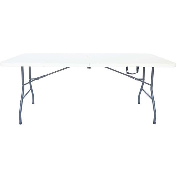 Fällbart trädgårdsbord i metall "Foldy" - 181 x 74 x 74 cm - Vit Vit