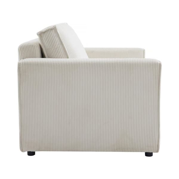 Soffa i ribbat sammet "Grenelle" - 2 platser - Beige beige