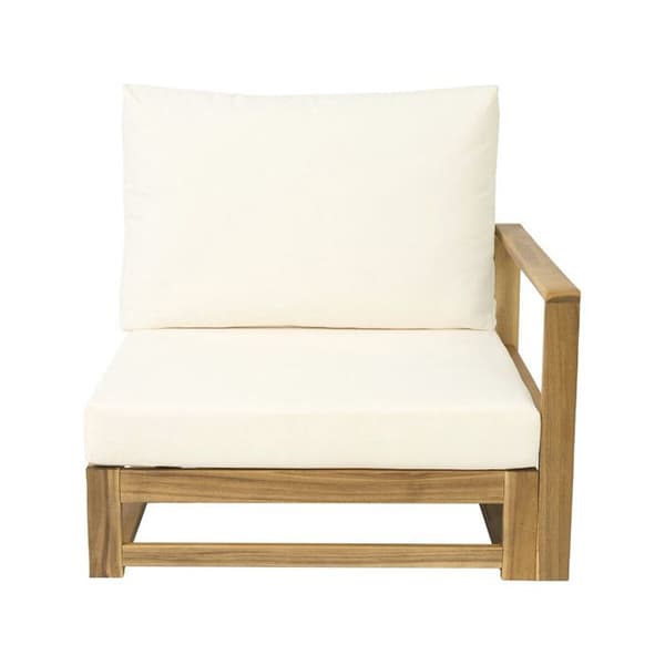 Modulært træ havemøbel med puder "Bellingham" - 5 pladser - Beige beige