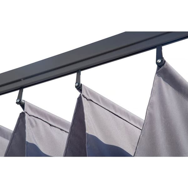Fristående pergola med utfällbart tak - 3 x 3 m - Grafitgrå Grå