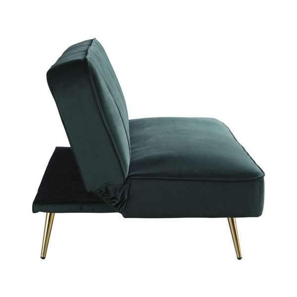 Clic Clac velour sofa "James" - 180 x 83 x 75 cm - 3 pladser - Mørkegrøn. Mörkgrön.