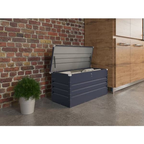 Metallinen puutarhasäilytys "Store" - 371L - 132 x 61 x 60 cm - Harmaa Grå