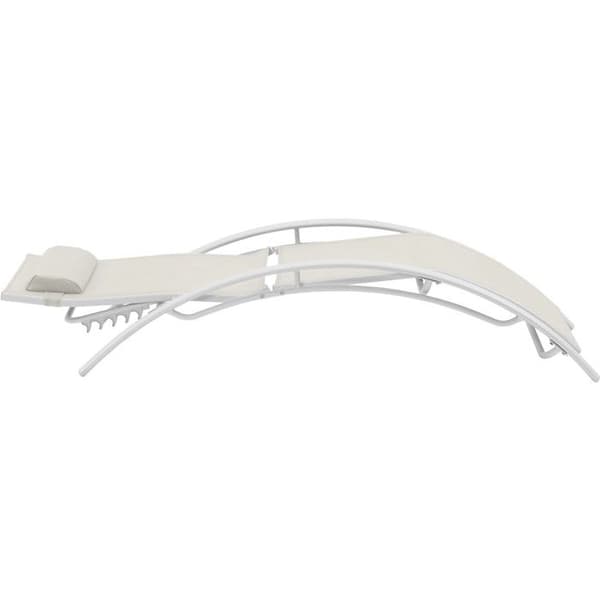 "Beauty" solstol i aluminium - Phoenix - Ecru - Set om 2 Ecru