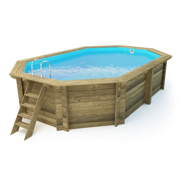Træpool "Seychellerne" - 4,00 x 3,00 x 1,20 m