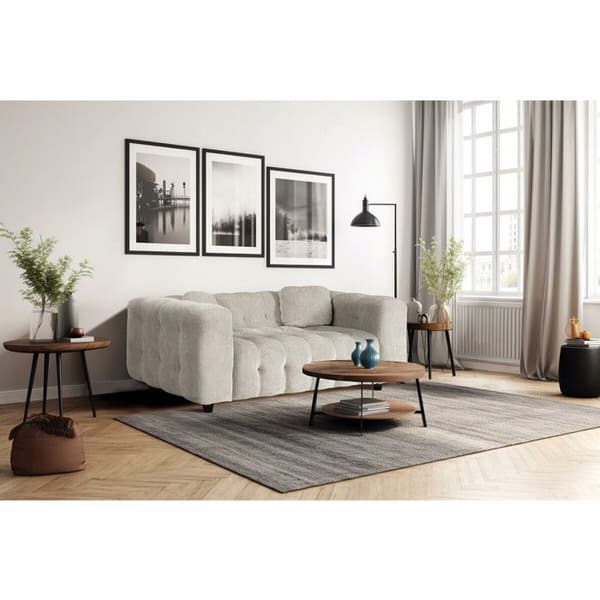 Rät soffa i chenilletyg "Vendome" - 2 platser - Beige beige