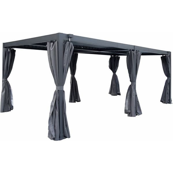 Gardiner til bioklimatisk pergola "Kensington" - 3 x 5 m - Grå Grå