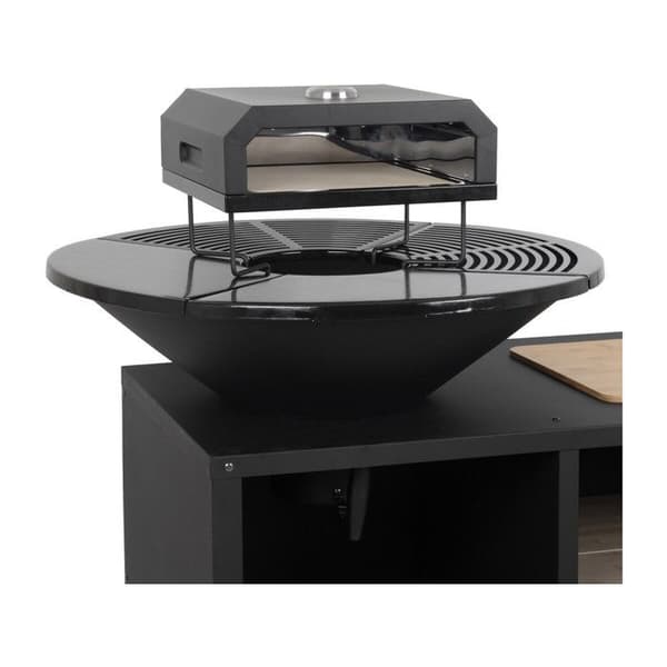 Grilli plancha brasero pizzauunilla "Maréchal" - Ø 81 cm - Musta