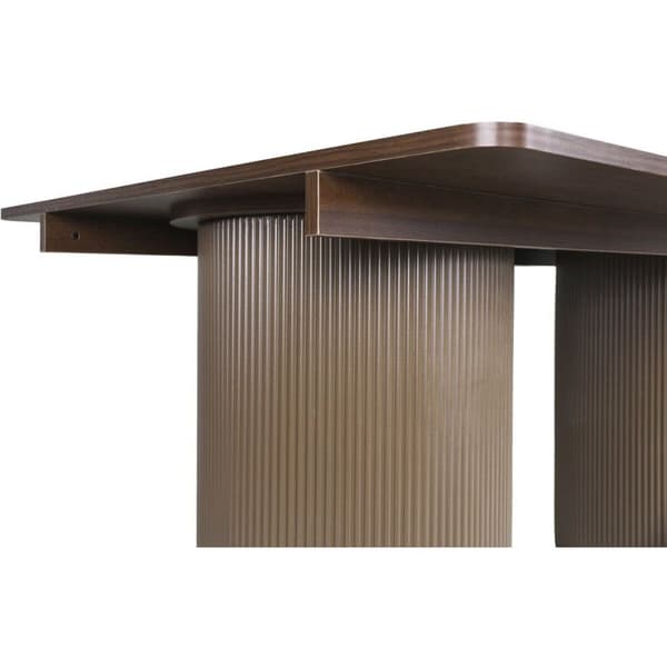 Oval spisebord i træ "Zénith" - 180 cm - 8 pladser - Brun kastanj