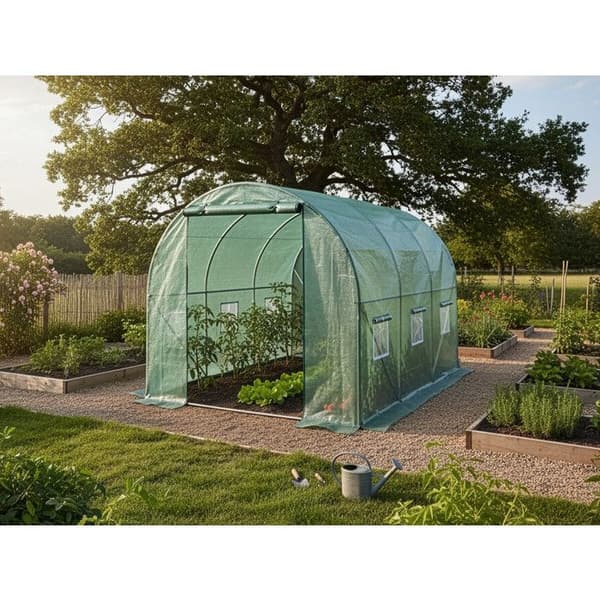 Puolipäivävarjo puutarhatunnelille "Lys" - 6 m² - 130g - Vihreä