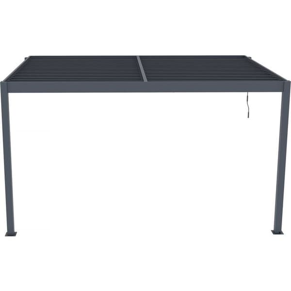 Aluminium pergola "Windsor" - Antracitgrå - 3 x 4 m Kolgrå