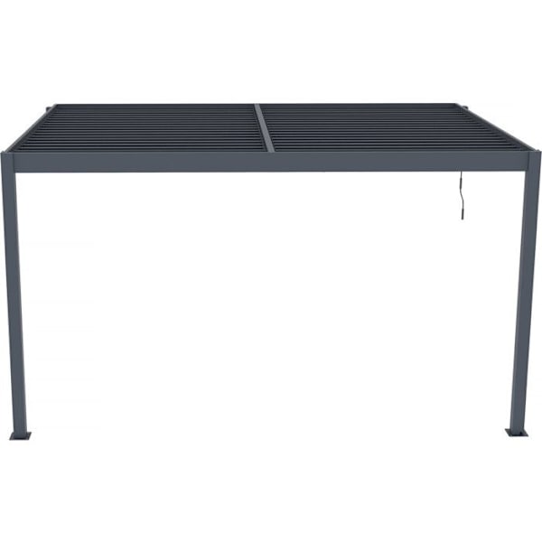 Aluminiumpergola "Windsor" - Mörkgrå - 3 x 4 m Kolgrå