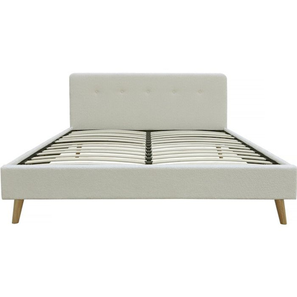 Linned boucle "Nemo" - 140 x 190 cm - Creme Grädde