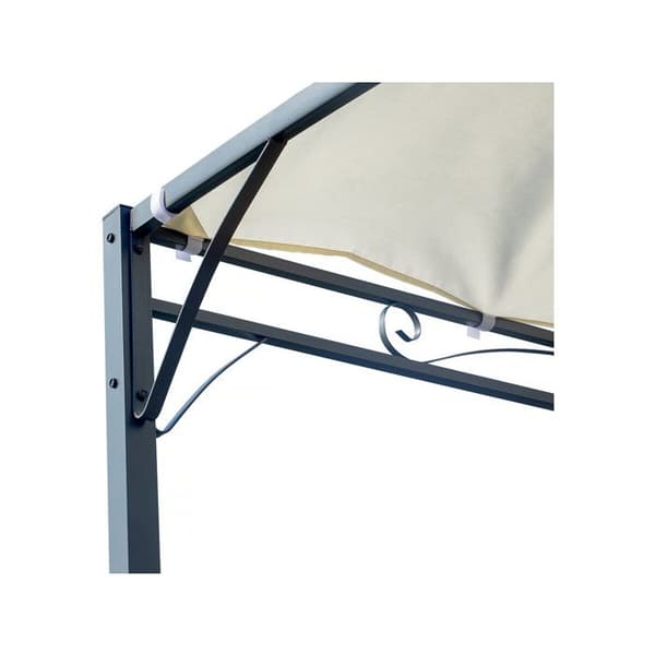 Kalteva metallipergola - 3 x 2,5 m - Beige beige