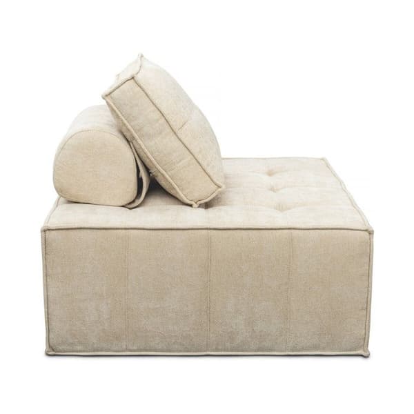 Klädd fåtölj i texturerad "Velluto" - 96 x 100 x 89 cm - Beige beige