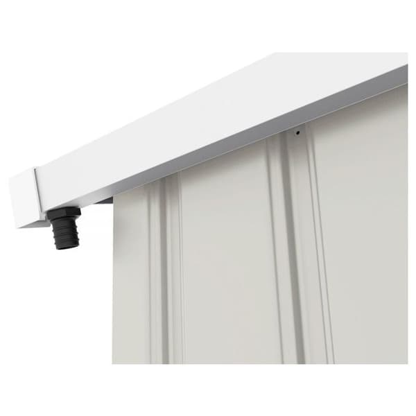 Metal havehus "Nebraska" - 2,71m² med tagrende beige