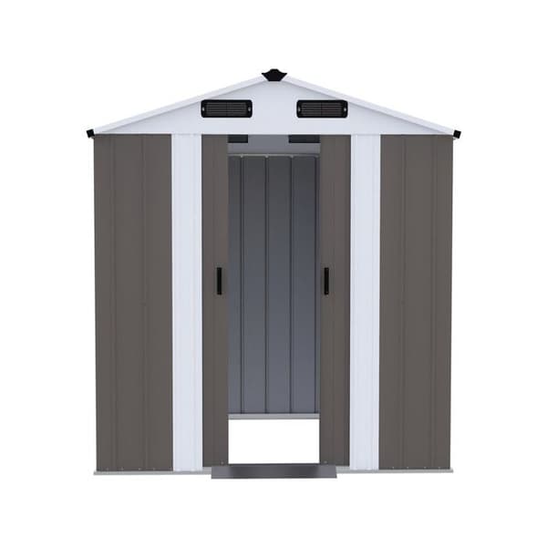 Trädgårdsförråd i metall "Dallas II" - 2,17 m² - Taupe Mol