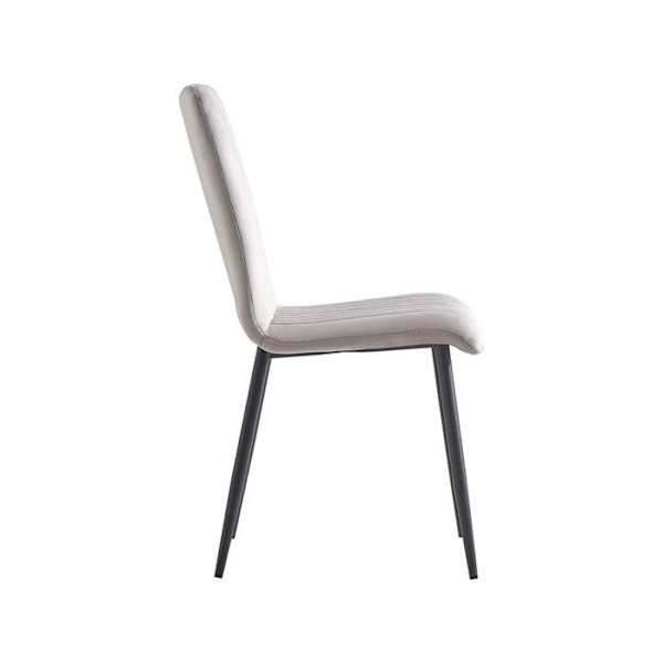 Sæt med 2 velourstole "Henley" - Lys grå Ljusgrå.