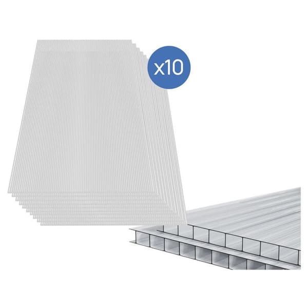 10-pack polykarbonatpaneler 4 mm "Michigan" 7,9 m2