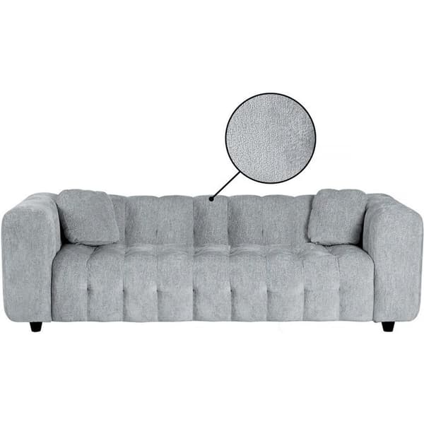 Sofa i chenille stof "Vendome" - 3 pladser - Grå Grå
