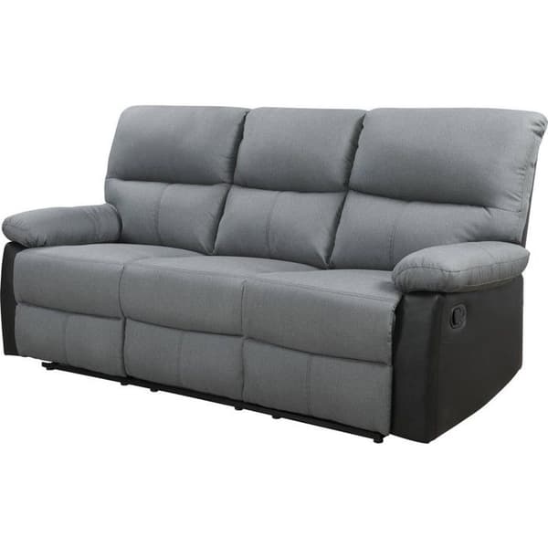 Relax sofa "Lincoln" - 3 pladser - Sort / Mørkegrå Svart/Mörkgrå