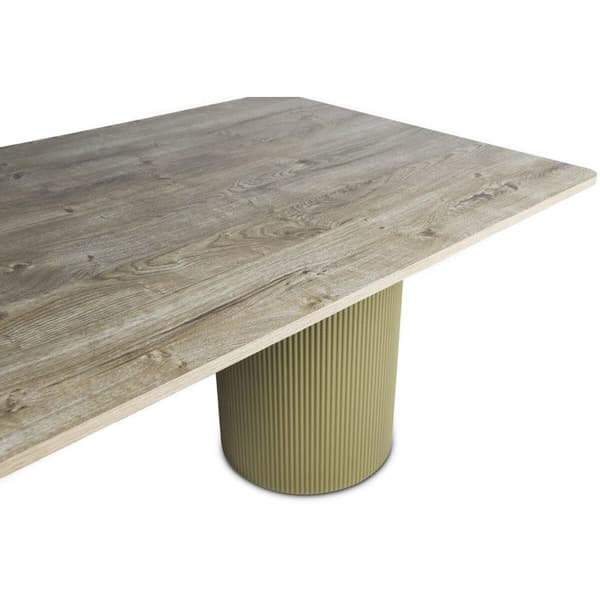 Oval spisebord i træ "Zénith" - 180 cm - 8 pladser - Beige beige