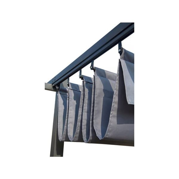Metallpergola med infällbart tak - 3 x 4 m - Grå antracit