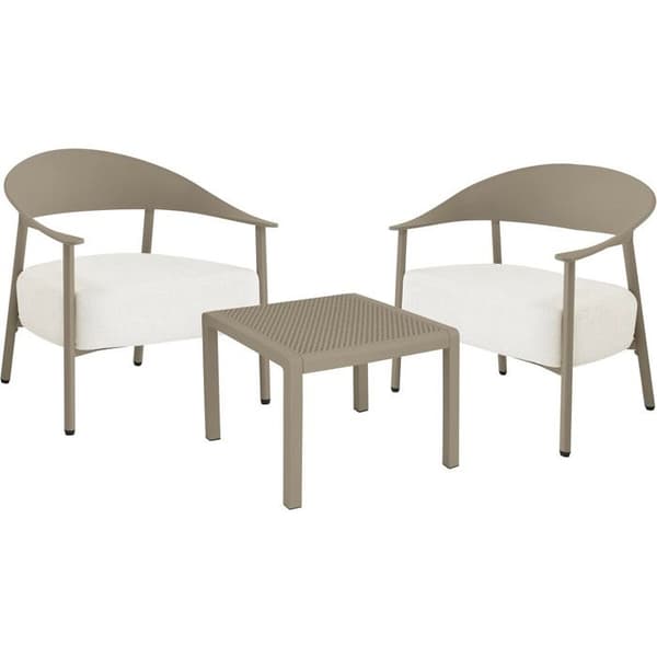 Havemøbler i metal og plastik "Céora" - 2 pladser - Taupe Mol