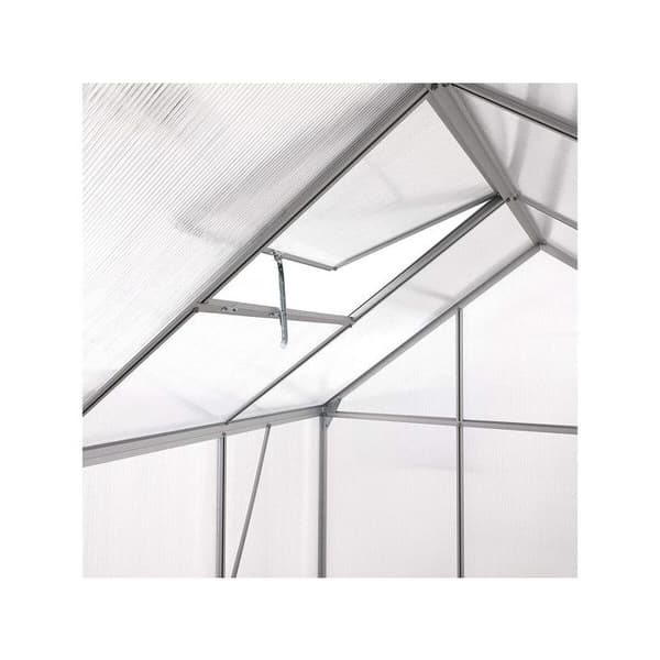 Polycarbonat drivhus 310 x 190 x 195 cm "Basilic" - 5,89 m² - Grå