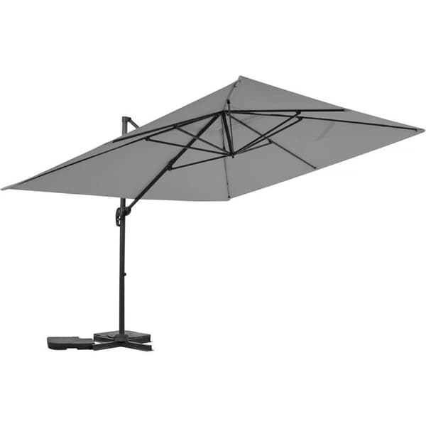 Aluminium parasoll för trädgård "Sky 4" - 3 x 4 m - Grå Grå
