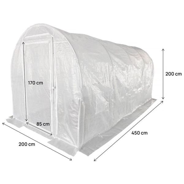 Tarp til tunnel-drivhus "Mimosa" - 9 m² - 180g - Hvid
