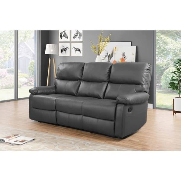 Relax sofa "Lincoln" - 197 x 89 x 103 cm - 3 pladser - Grå Grå