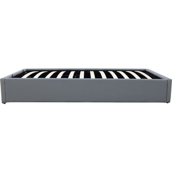 Seng i PVC med kasse "Ava" - 90 x 190 cm - Grå Grå