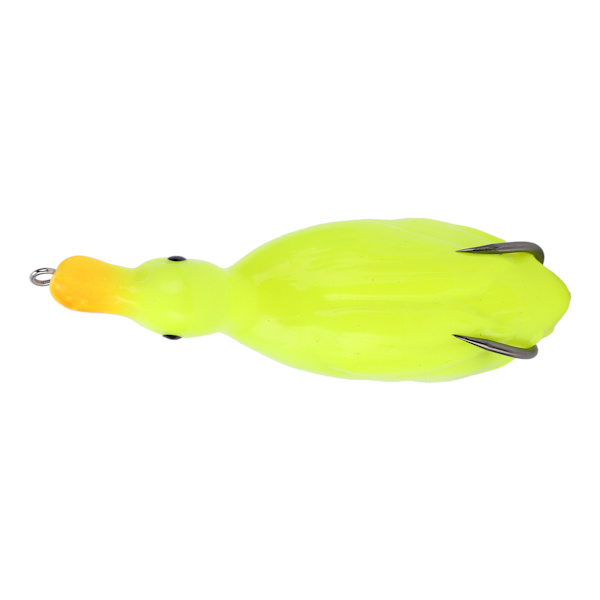 Livaktig 3D And Soft Silikon Fiske Lokkemiddel Andeformet Silikon Fiskeagn Wobbler Gul