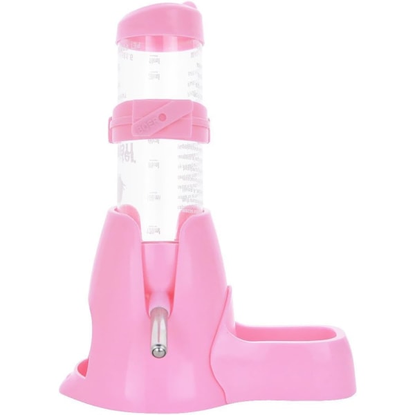 Hamster vandflaske med skål Vandflaske God til små dyr Gnavere 125 ml (pink)
