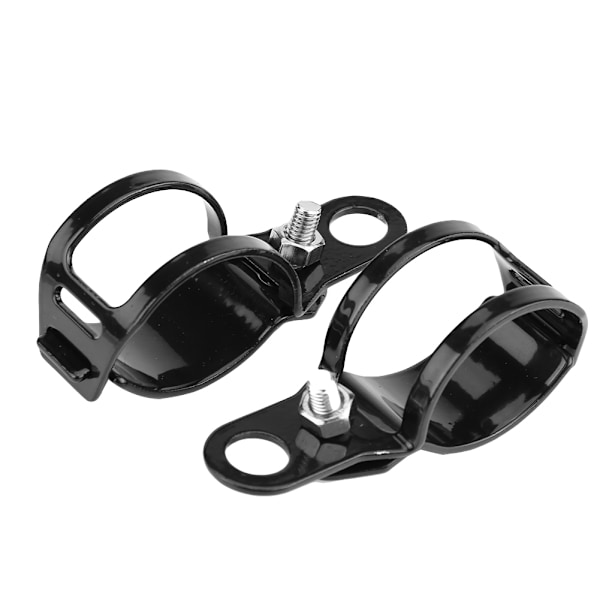 2 stk. Motorcykel Blinklys Beslag Passer til 30-45mm Forgaffel Scooter (Sort)