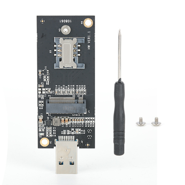 (M.2) KEY B - USB3.0 -sovitinkortti M.2 -korttimoduulilevy SIM-korttipaikalla