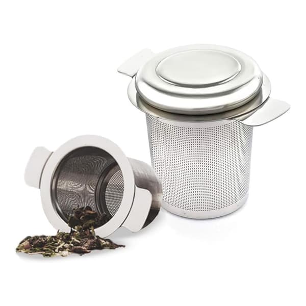 1 stk Klassisk te-infuser | Te-infuserkopp | Te-infuser for løs te av 18/8 rustfritt stål | Te-infuser