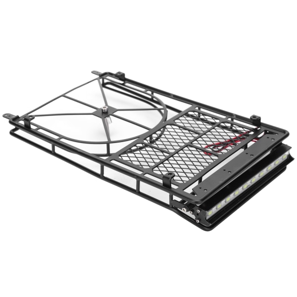 RC Crawler Bil Metall Takstativ Bagasjebærer med 10LED Lysstripe for HSP/Traxxas